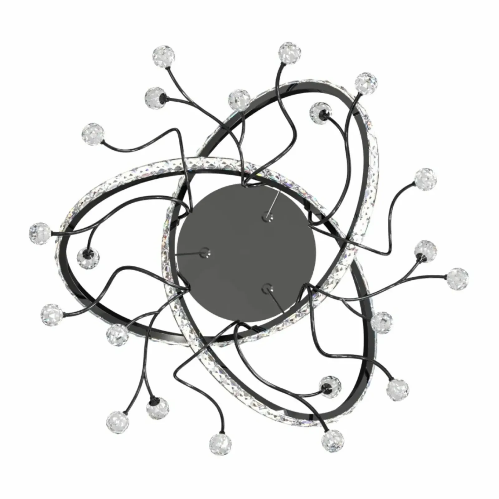 Sklep Kaja Kryształowa lampa wisząca dark glamour MD3481-1S-3BCT MAIA | Kaja Fashion