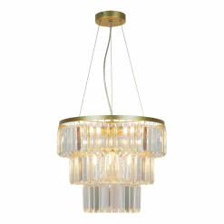 Sklep Kaja Kryształowa lampa wisząca do salonu P17127-4-1GD TIFANNY | Kaja Discount