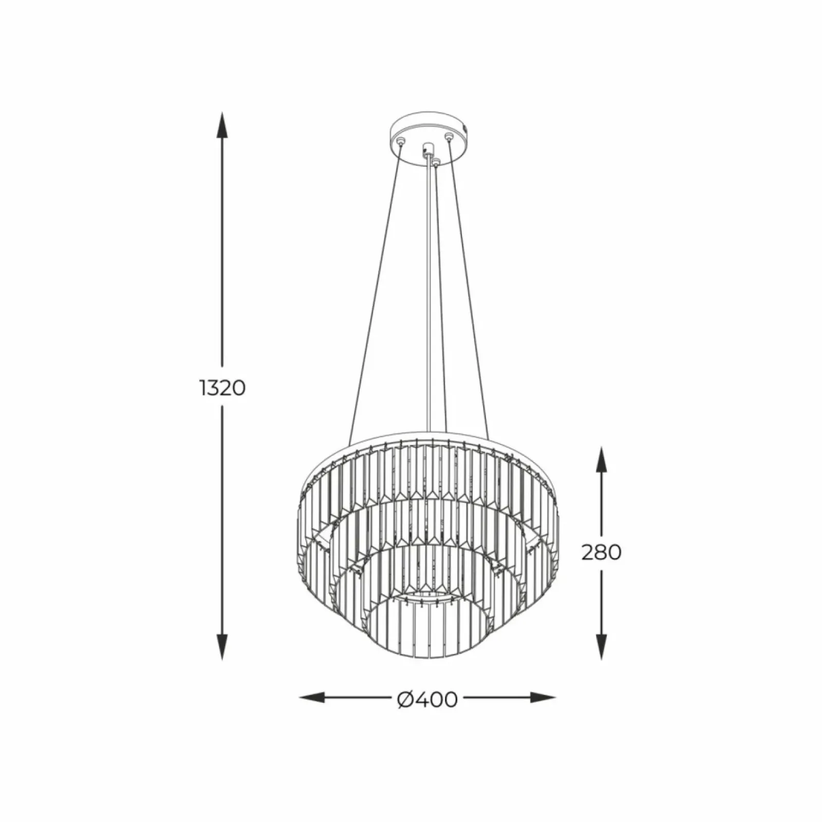 Sklep Kaja Kryształowa lampa wisząca do salonu P17127-4-1GD TIFANNY | Kaja Discount