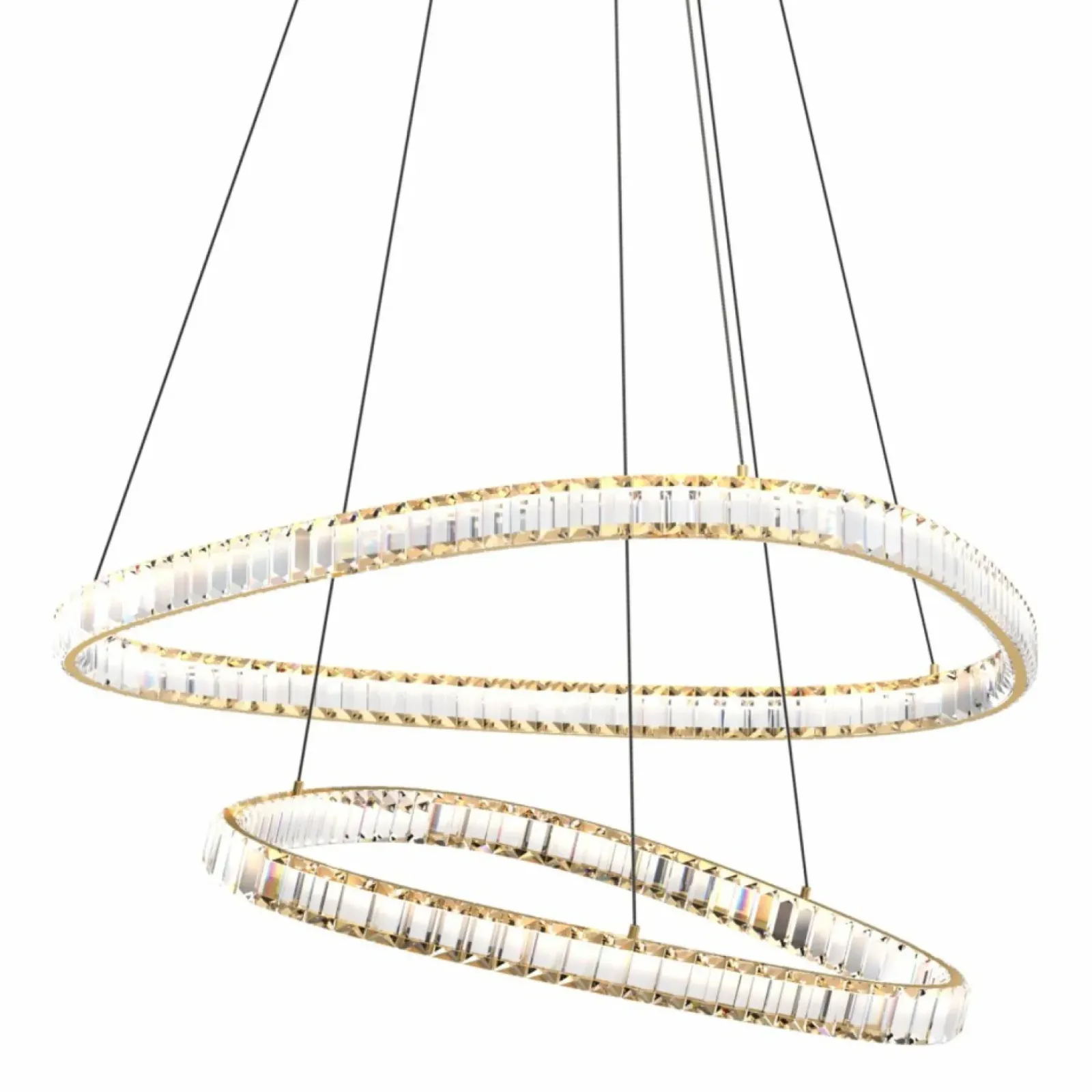 Sklep Kaja Kryształowa, ledowa lampa do salonu MD3169-2-3GT ATHESA | Kaja Flash Sale