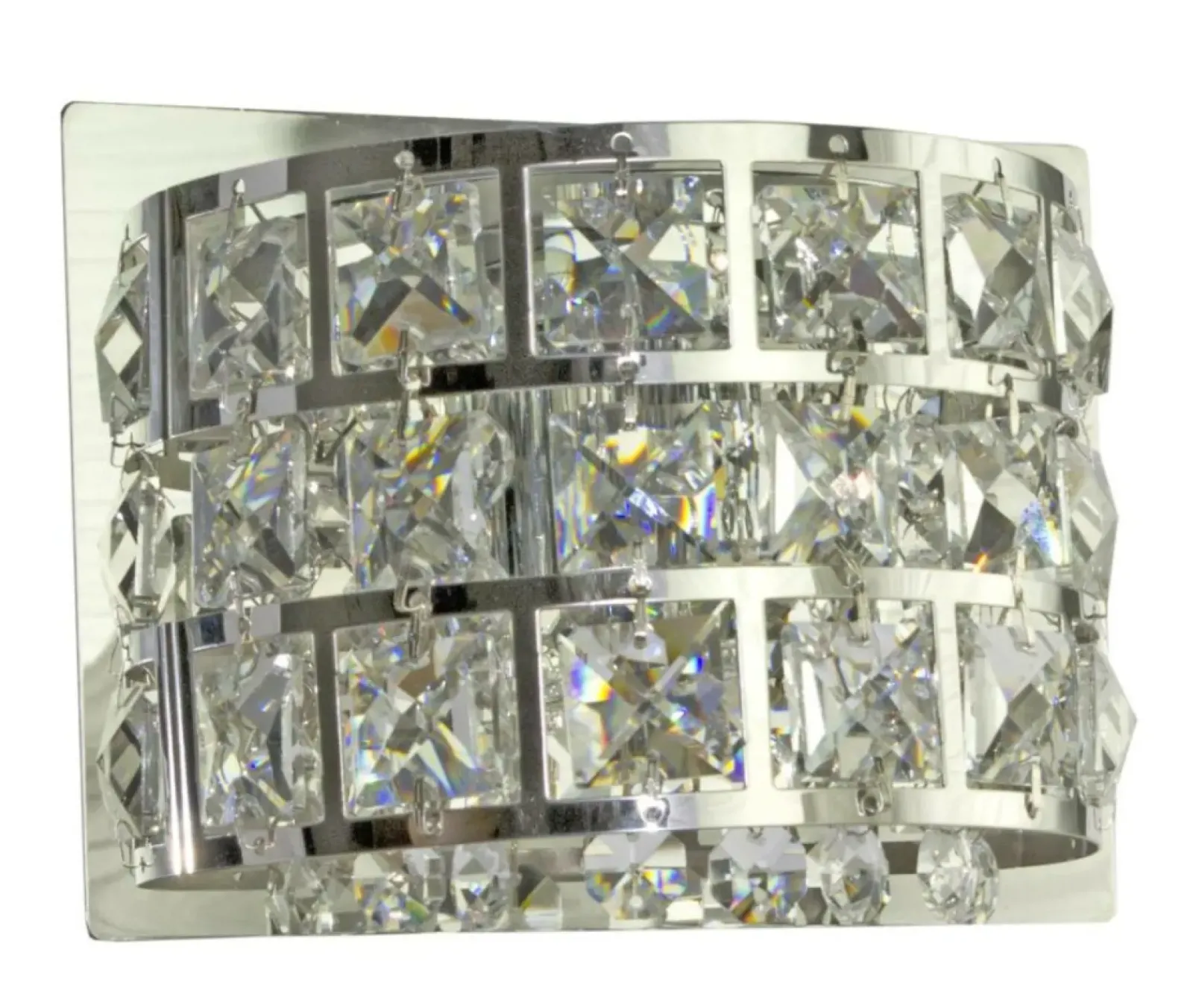 Sklep Kaja Kryształowa, półokrągła lampa ścienna 21-87228 SATURN | Kaja* Kinkiety Tradycyjne