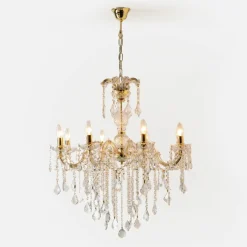 Sklep Kaja Kryształowy żyrandol w stylu glamour ZM 14004/8-GLD CHATEAU | Kaja New