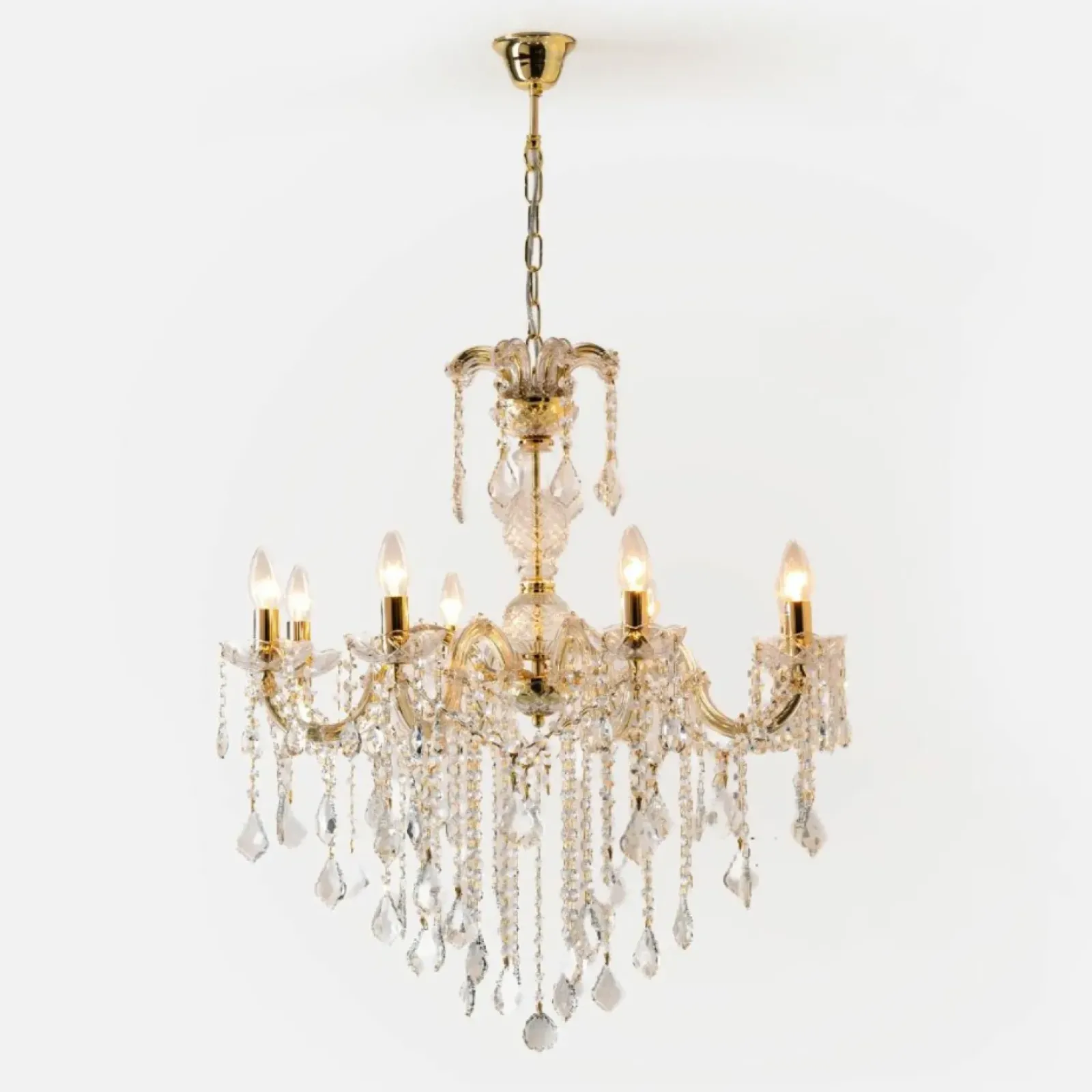 Sklep Kaja Kryształowy żyrandol w stylu glamour ZM 14004/8-GLD CHATEAU | Kaja New