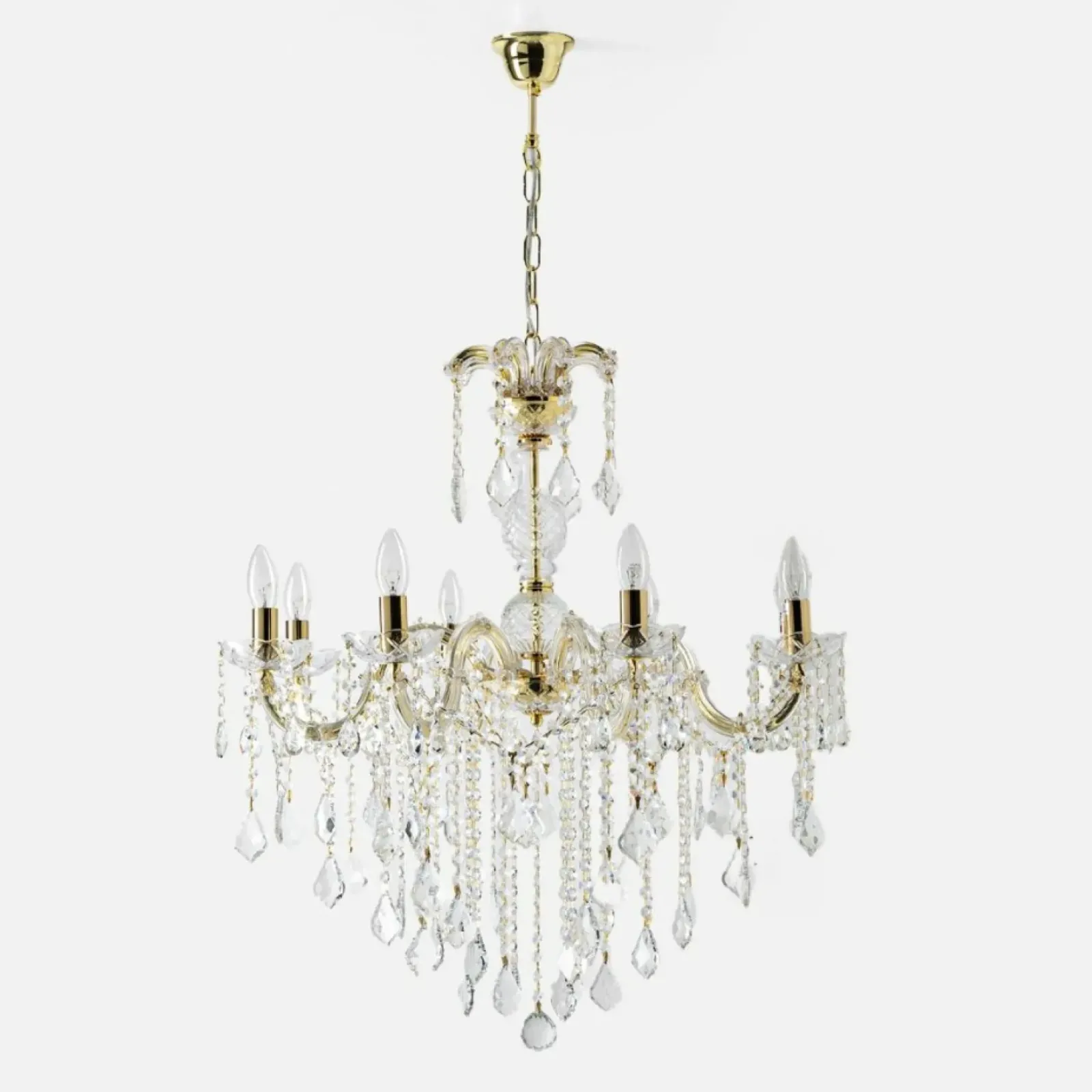 Sklep Kaja Kryształowy żyrandol w stylu glamour ZM 14004/8-GLD CHATEAU | Kaja New
