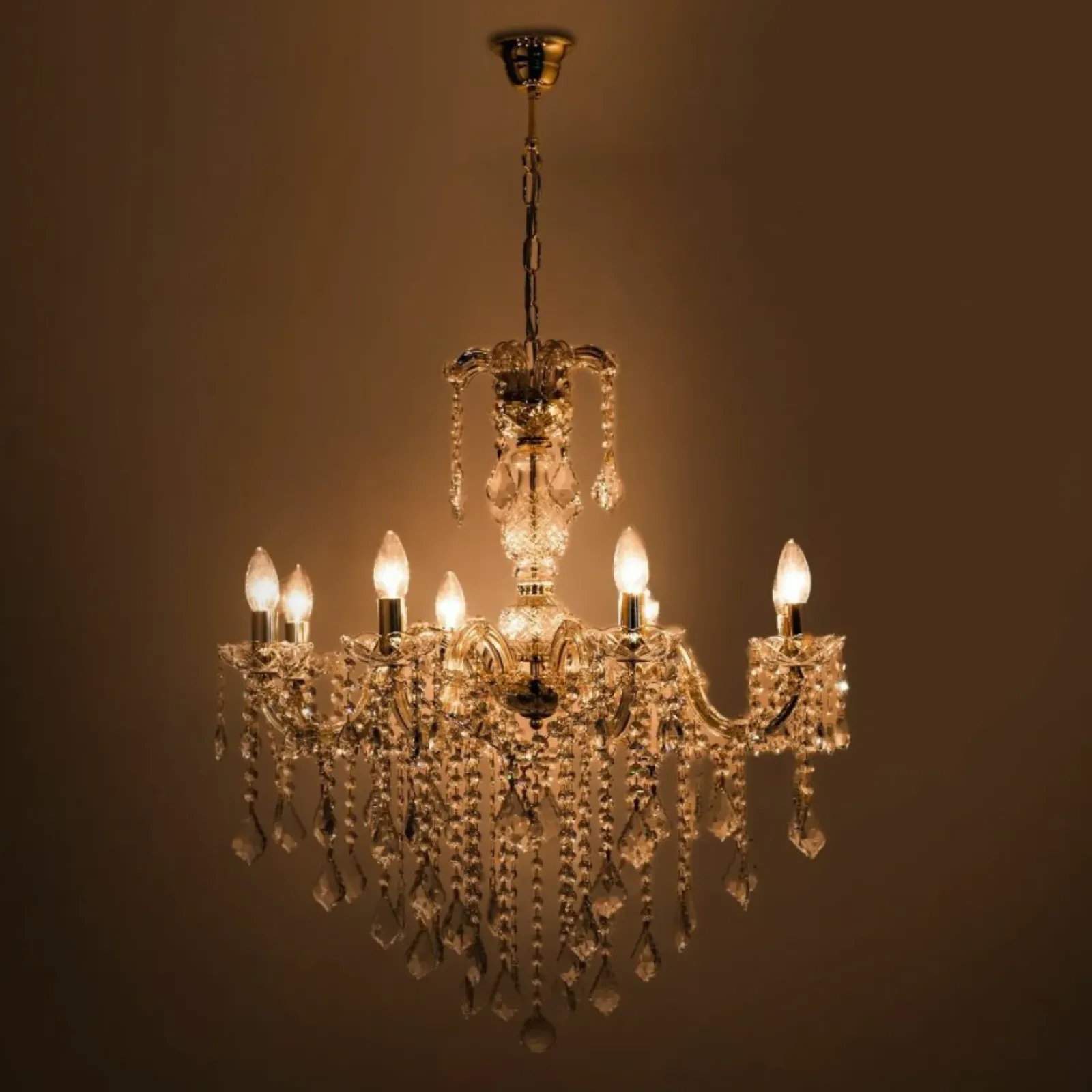 Sklep Kaja Kryształowy żyrandol w stylu glamour ZM 14004/8-GLD CHATEAU | Kaja New