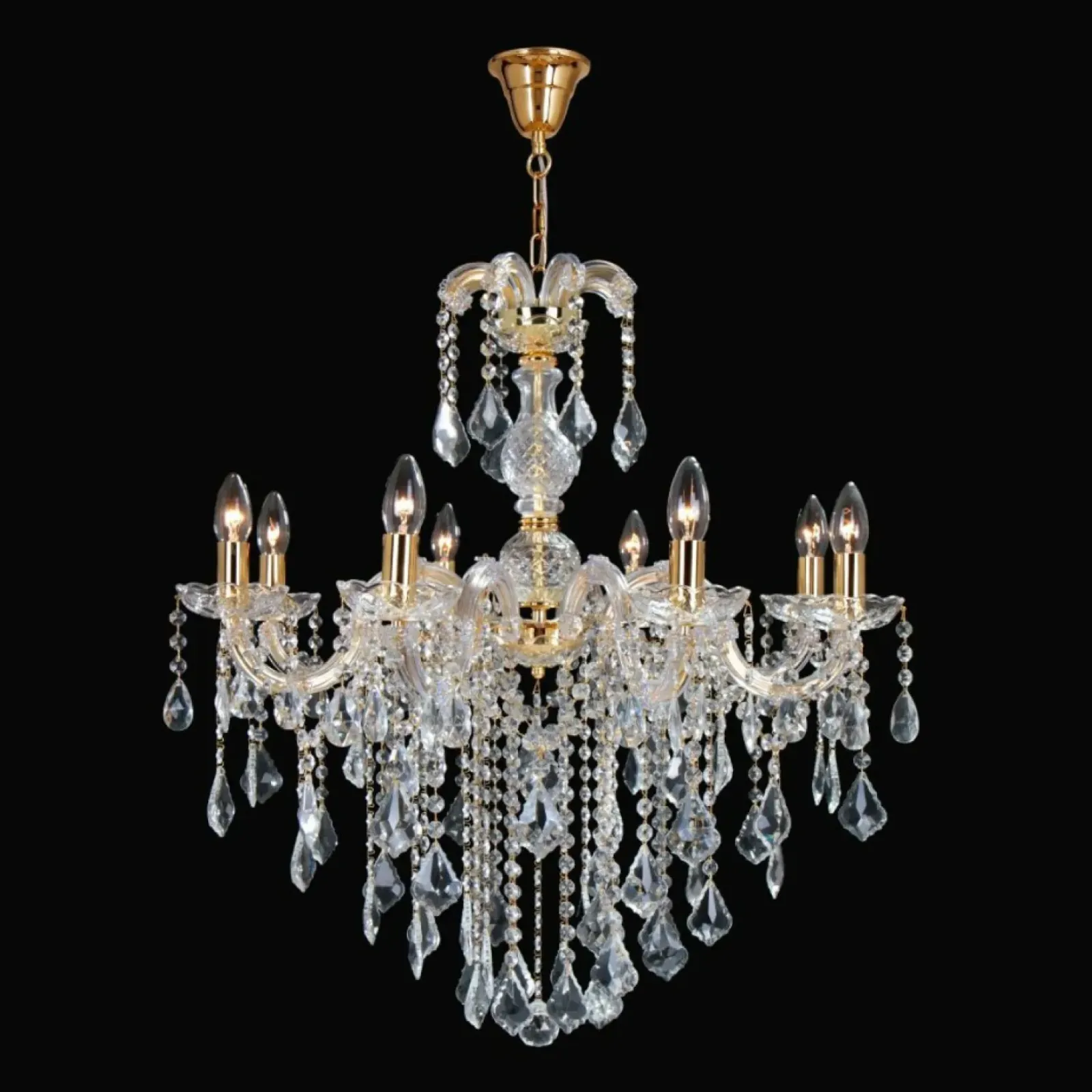 Sklep Kaja Kryształowy żyrandol w stylu glamour ZM 14004/8-GLD CHATEAU | Kaja New
