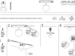 Sklep Kaja Kulista lampa do szyny magnetycznej 1F 10152 LVM LID LED | Kaja* Szynoprzewody Podtynkowe|Szynoprzewody Natynkowe