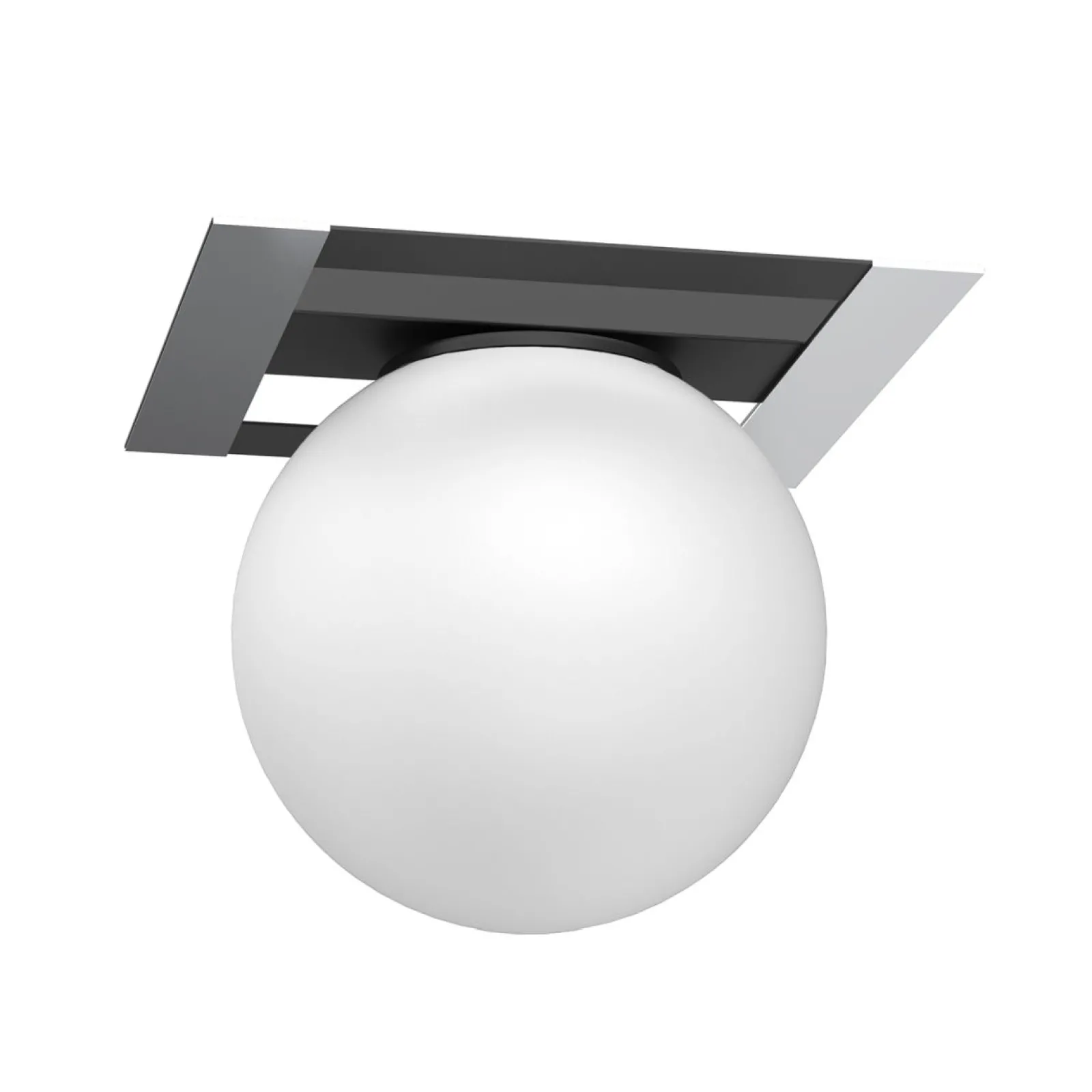 Sklep Kaja Kulista lampa na czarno-srebrnej podstawie LX 4547 SATELIT | Kaja* Plafony Nowoczesne