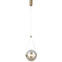 Sklep Kaja Kulista lampa wisząca, bursztynowa PND-34361-M-HBR-AMB z serii RASTIA Store