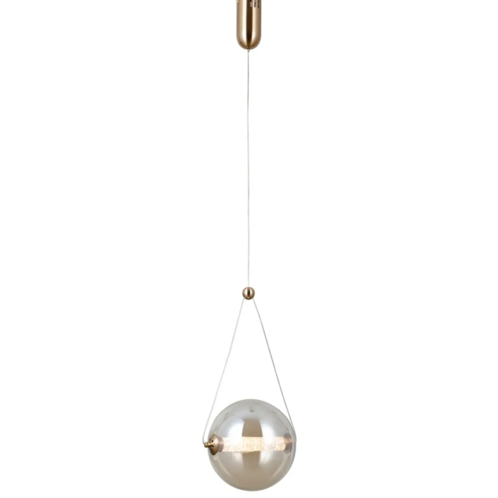 Sklep Kaja Kulista lampa wisząca, bursztynowa PND-34361-M-HBR-AMB z serii RASTIA Store