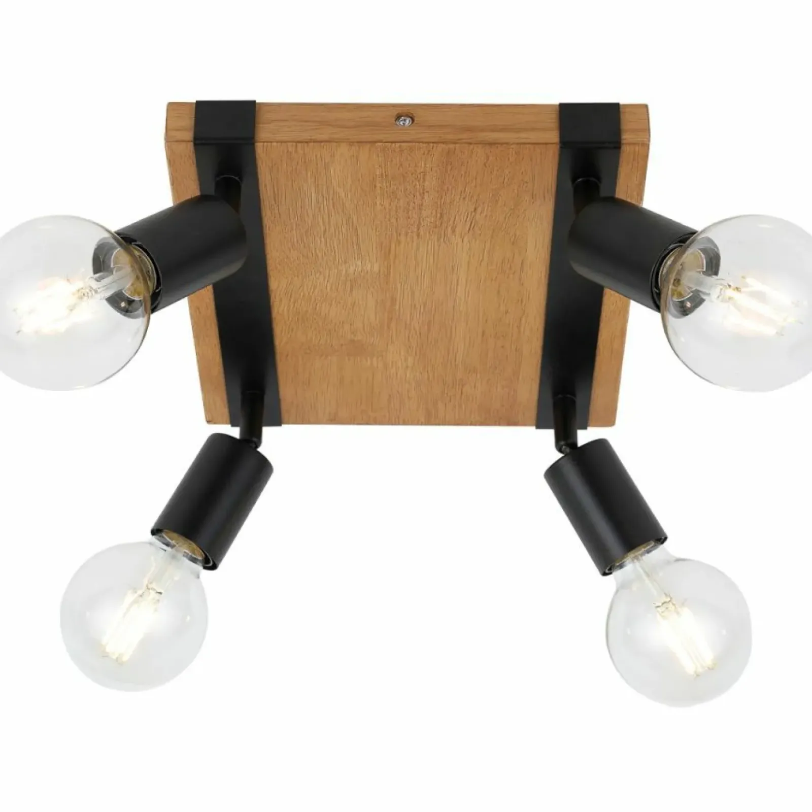 Sklep Kaja Kwadratowa, drewniana lampa sufitowa ze spotami SPL-2079-4 MOLINI Hot