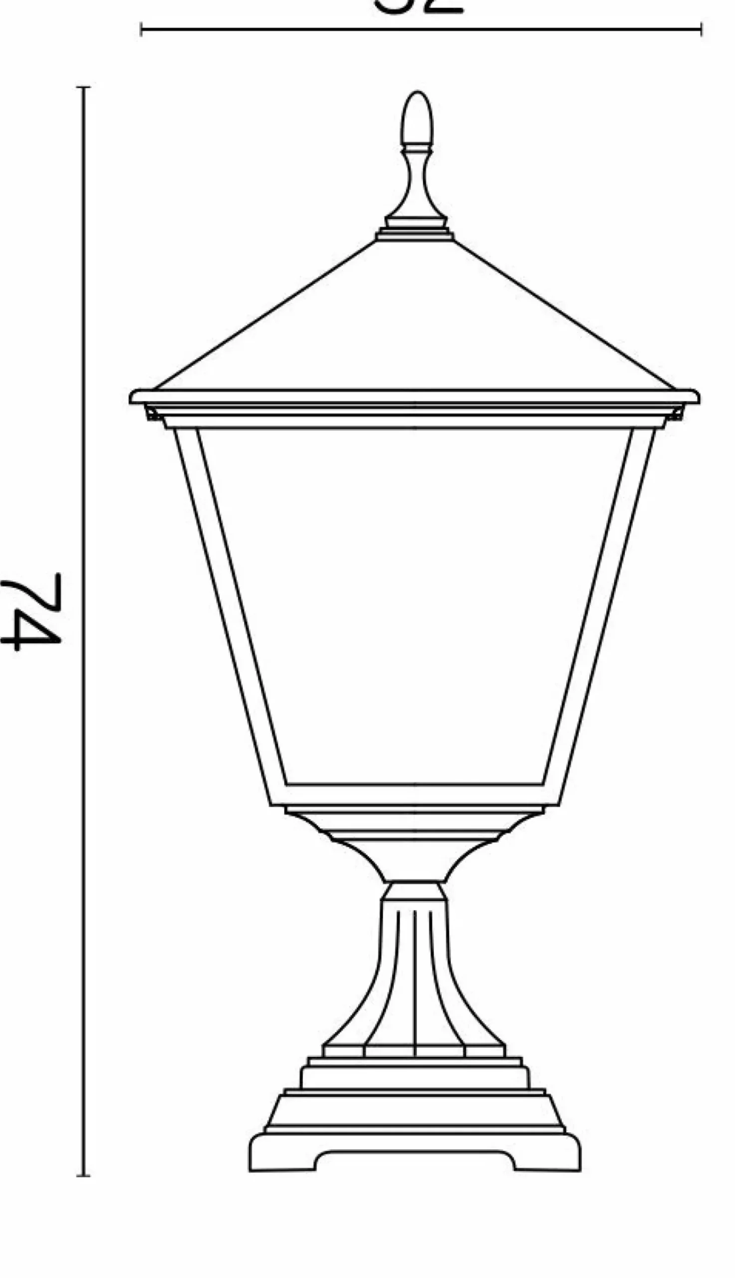 Sklep Kaja Kwadratowa lampa ogrodowa K 4011/1/BD KW z serii RETRO KWADRAT | Kaja Oświetleni* Lampy Ogrodowe Stojące