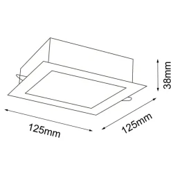 Sklep Kaja Kwadratowa lampa podtynkowa LED IP44 4000K ANT 8581 z serii TOTTO* Lampy Led|Lampy Do Łazienki