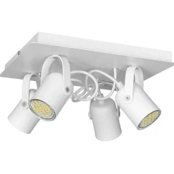 Sklep Kaja Kwadratowa lampa sufitowa z reflektorami MLP992 PICO | Kaja biały New