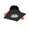Sklep Kaja Kwadratowe, czarne oczko wpustowe do łazienki AZ5989 CLEAN | Kaja* Lampy Led|Lampy Do Łazienki