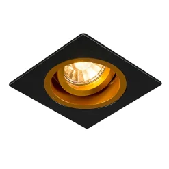 Sklep Kaja Kwadratowe oczko 92706 CHUCK DL SQUARE BLACK- GOLD| Kaja Oświetlenie* Oprawy Podtynkowe