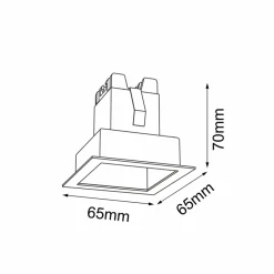 Sklep Kaja Kwadratowe oczko wpuszczane LED 2W 4000K ANT 3039 A-GLARE | Kaja* Oprawy Podtynkowe|Lampy Led