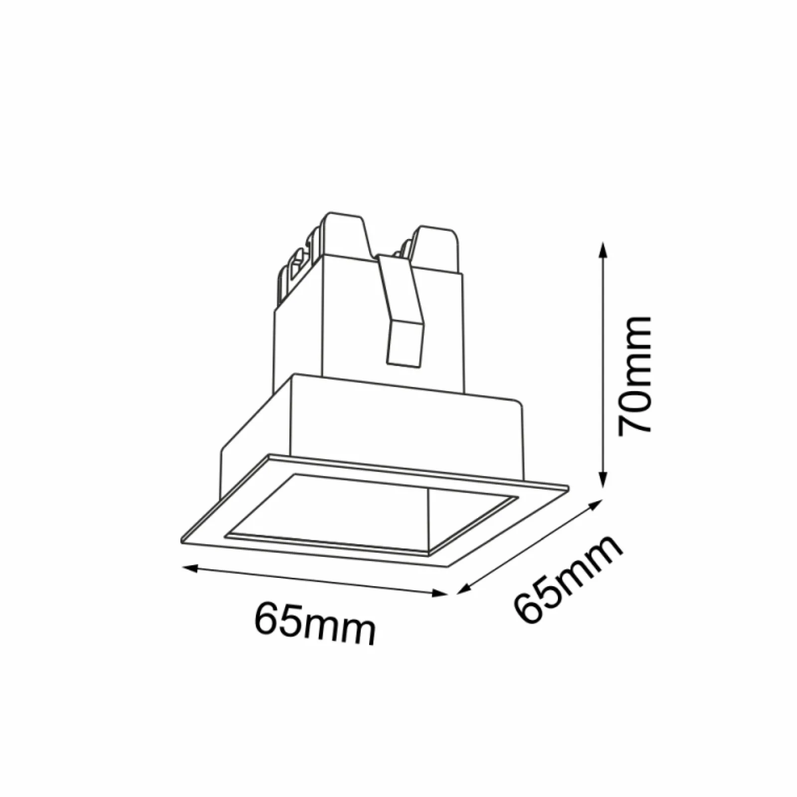 Sklep Kaja Kwadratowe oczko wpuszczane LED 2W 4000K ANT 3039 A-GLARE | Kaja* Oprawy Podtynkowe|Lampy Led