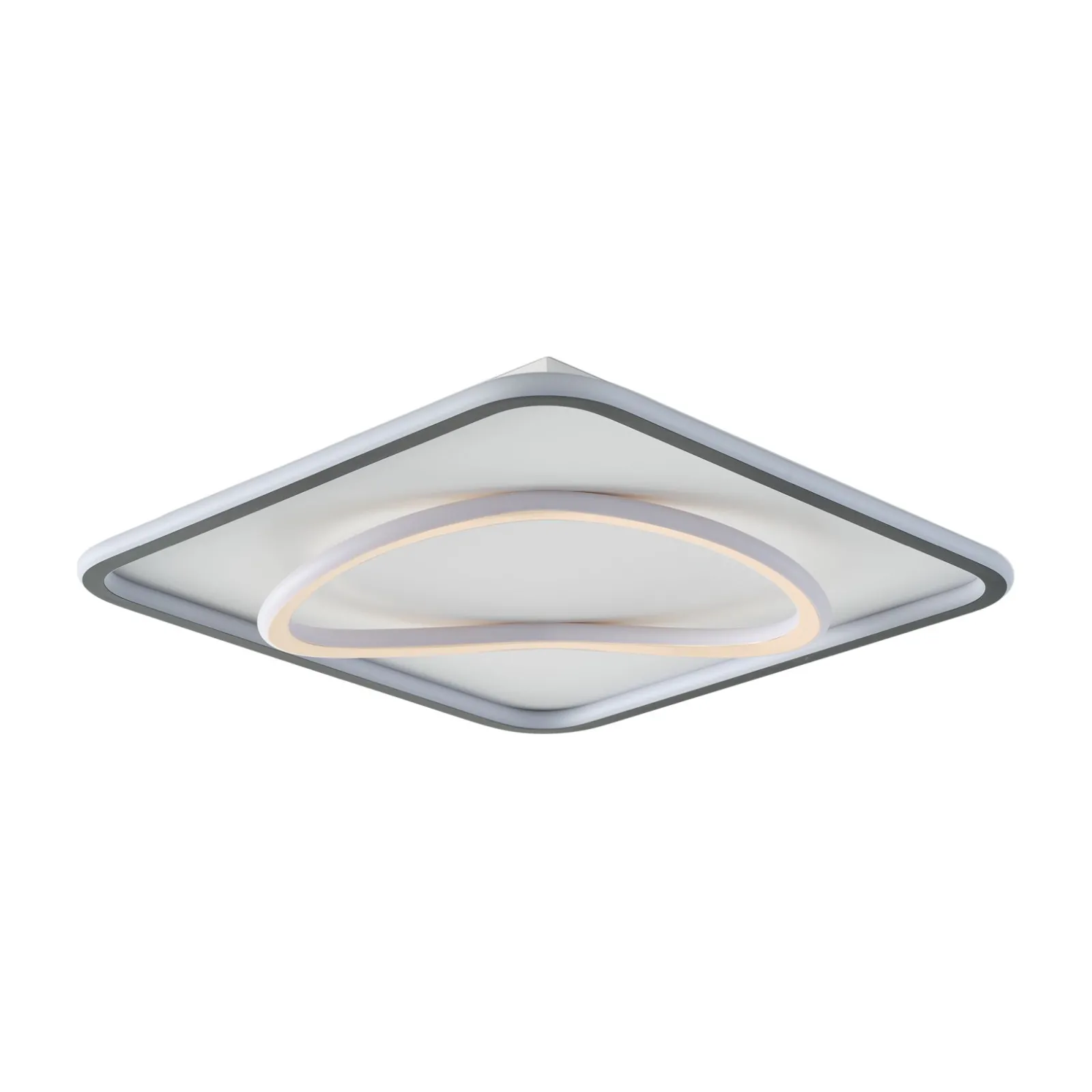 Sklep Kaja Kwadratowy plafon LED do salonu MX3889-1B-3BGT LENS | Kaja Oświetlenie* Plafony Nowoczesne|Lampy Led