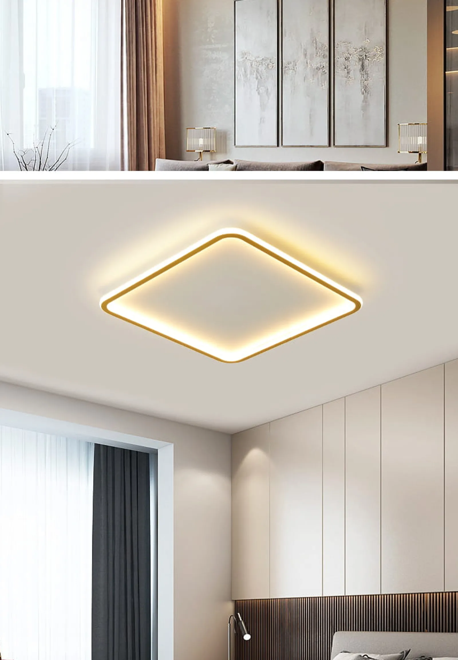 Sklep Kaja Kwadratowy plafon, zmienna barwa ABR-PLK-40W-60CM-CCT CERCHIO | Kaja* Plafony Nowoczesne|Lampy Led