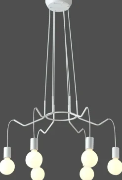 Sklep Kaja Lampa bez kloszy, minimalistyczny żyrandol 36-71026 BASSO | Kaja białymatowy Discount