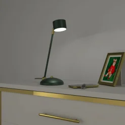 Sklep Kaja Lampa biurkowa w kolorze zieleni i złota MLP7770 z serii ARENA | Kaja Oświetleni* Lampki Biurkowe