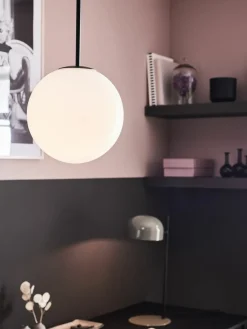 Sklep Kaja Lampa biurkowa z szarym kloszem na mały gwint 108292 | Kaja* Lampki Biurkowe