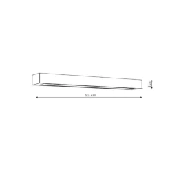 Sklep Kaja Lampa ścienna, łazienkowa 93cm GS-LWA-12W WH IBROS | Kaja Oświetlenie* Lampy Led