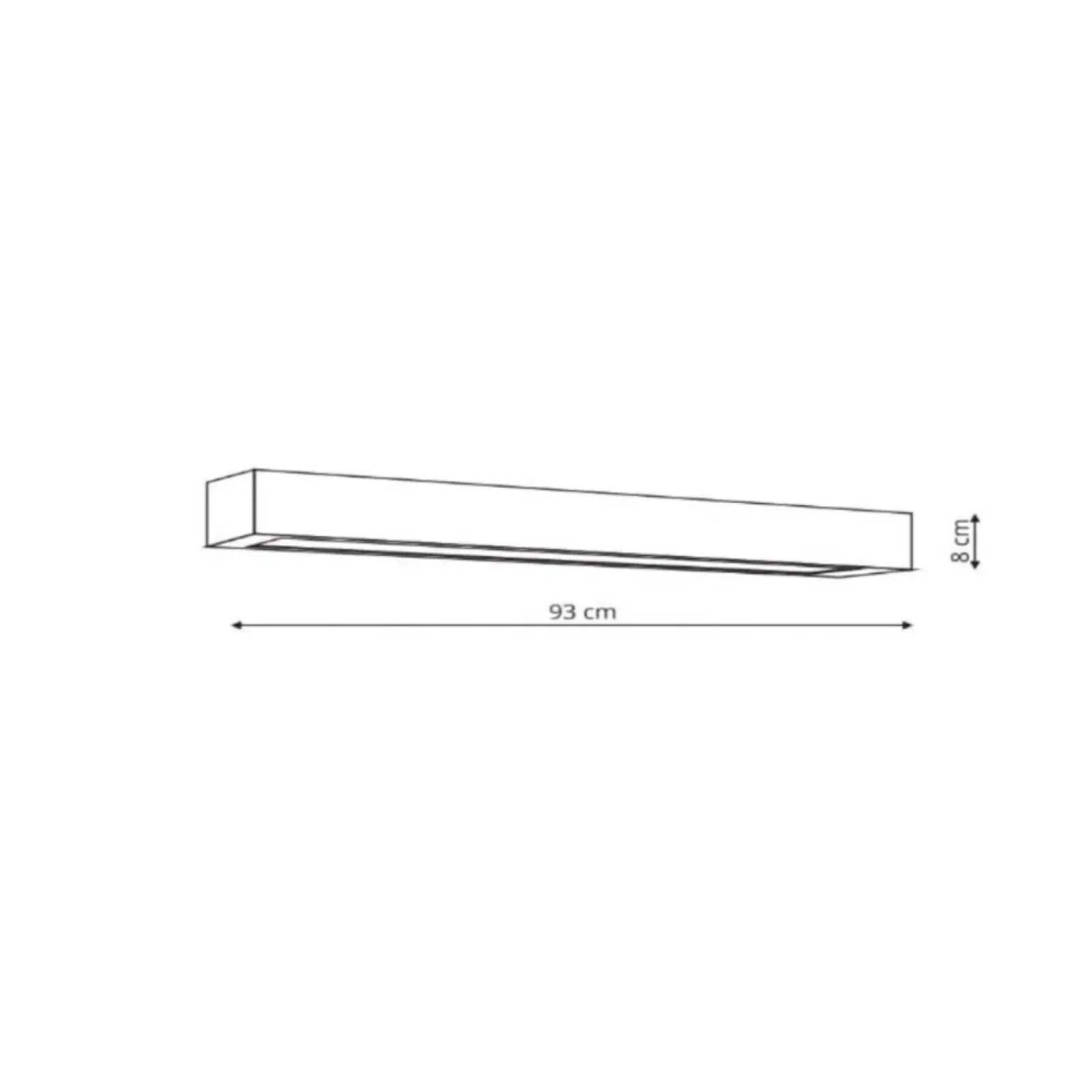 Sklep Kaja Lampa ścienna, łazienkowa 93cm GS-LWA-12W WH IBROS | Kaja Oświetlenie* Lampy Led