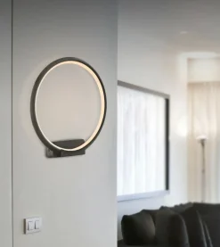 Sklep Kaja Lampa ścienna czarna obręcz LED ML506 ORION BLACK | Kaja Oświetlenie* Lampy Led