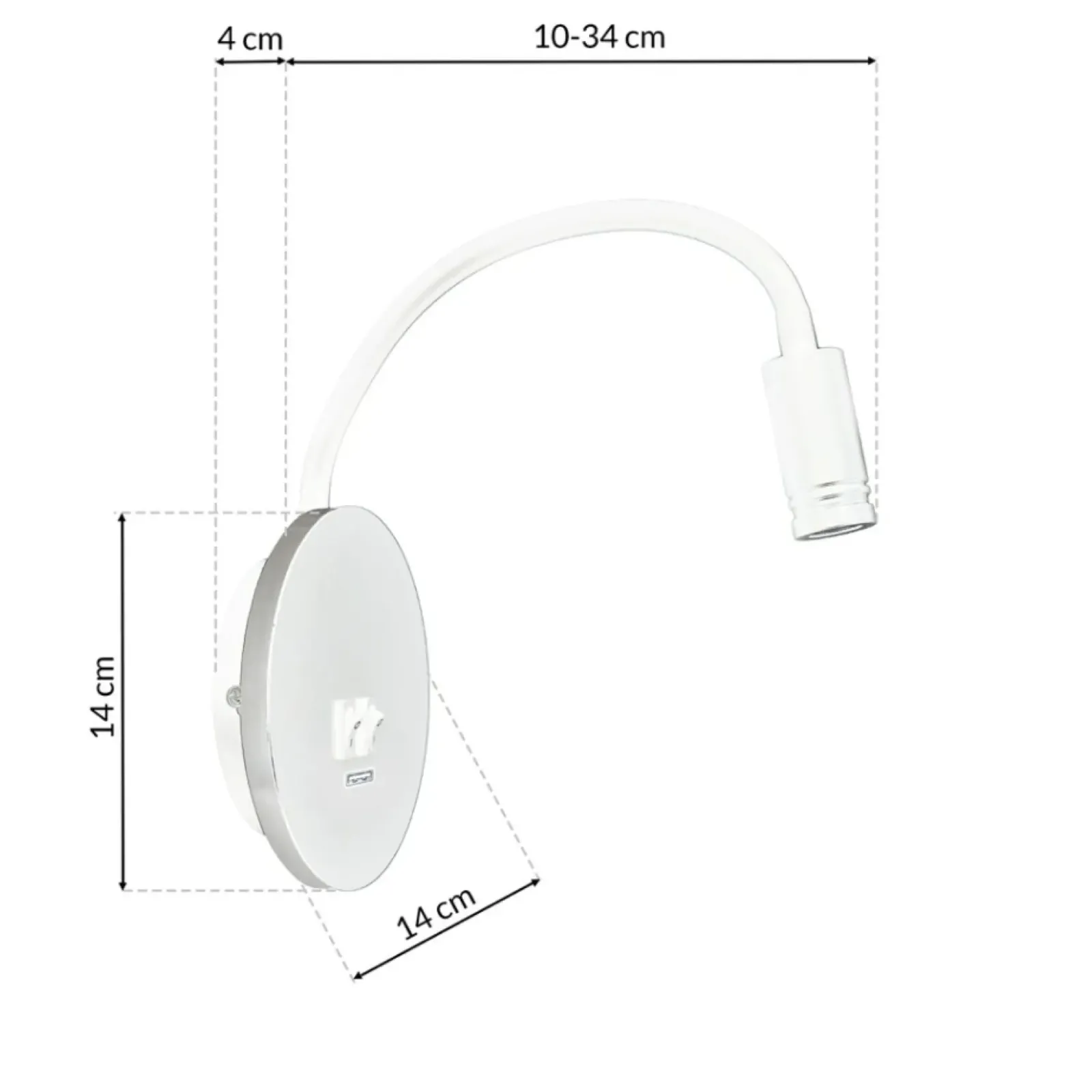 Sklep Kaja Lampa ścienna, elastyczne ramię, do sypialni ML6353 z serii BASE | Kaja Oświetle* Lampy Led