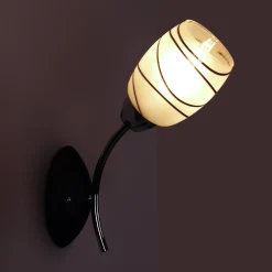 Sklep Kaja Lampa ścienna imitująca kwiat K-JSL-6093/1W CHR XENA | Kaja* Kinkiety Tradycyjne|Kinkiety Ze Szklanym Kloszem