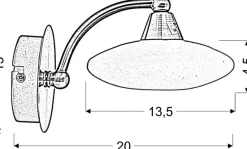 Sklep Kaja Lampa ścienna ze spłaszczonym kloszem 21-05857 ELISA | Kaja* Kinkiety Tradycyjne