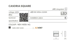Sklep Kaja Lampa ścienna zewnętrzna schodowa LED AZ4367 CASORIA | Kaja* Kinkiety Ogrodowe
