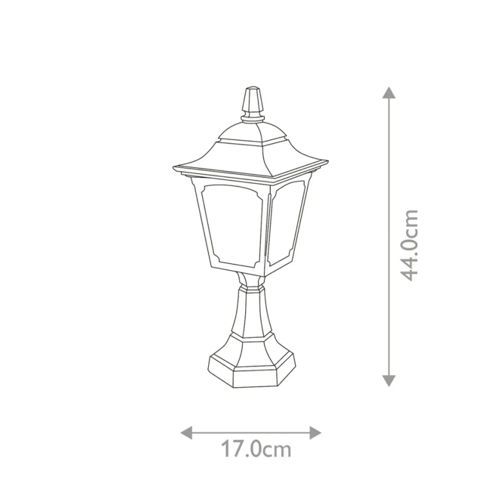 Sklep Kaja Lampa cokołowa, oświetlenie ogrodu CPM4-BLACK z serii CHAPEL MINI* Lampy Ogrodowe Stojące