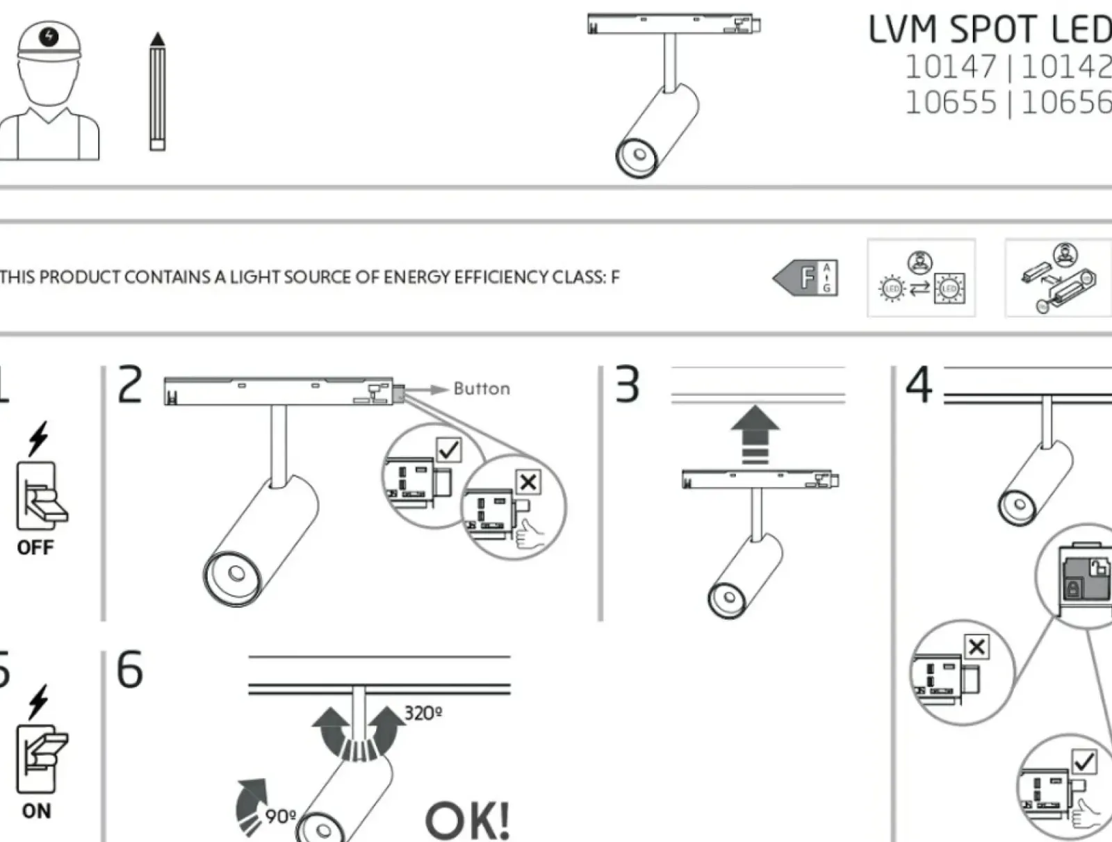 Sklep Kaja Lampa do szyny magnetycznej 1F 10655 LVM SPOT LED | Kaja Oświetlenie* Szynoprzewody Podtynkowe|Szynoprzewody Natynkowe
