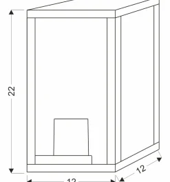 Sklep Kaja Lampa elewacyjna, geometryczna kostka 21-32270 HOYA | Kaja Oświetlenie* Kinkiety Ogrodowe