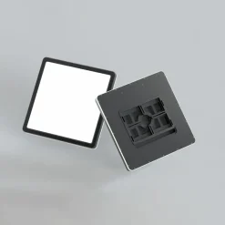 Sklep Kaja Lampa LED ze świecącą ramką 23x23 PLF-39573-230S-22W-BL ALERIA | Kaja* Lampy Led|Plafony Nowoczesne