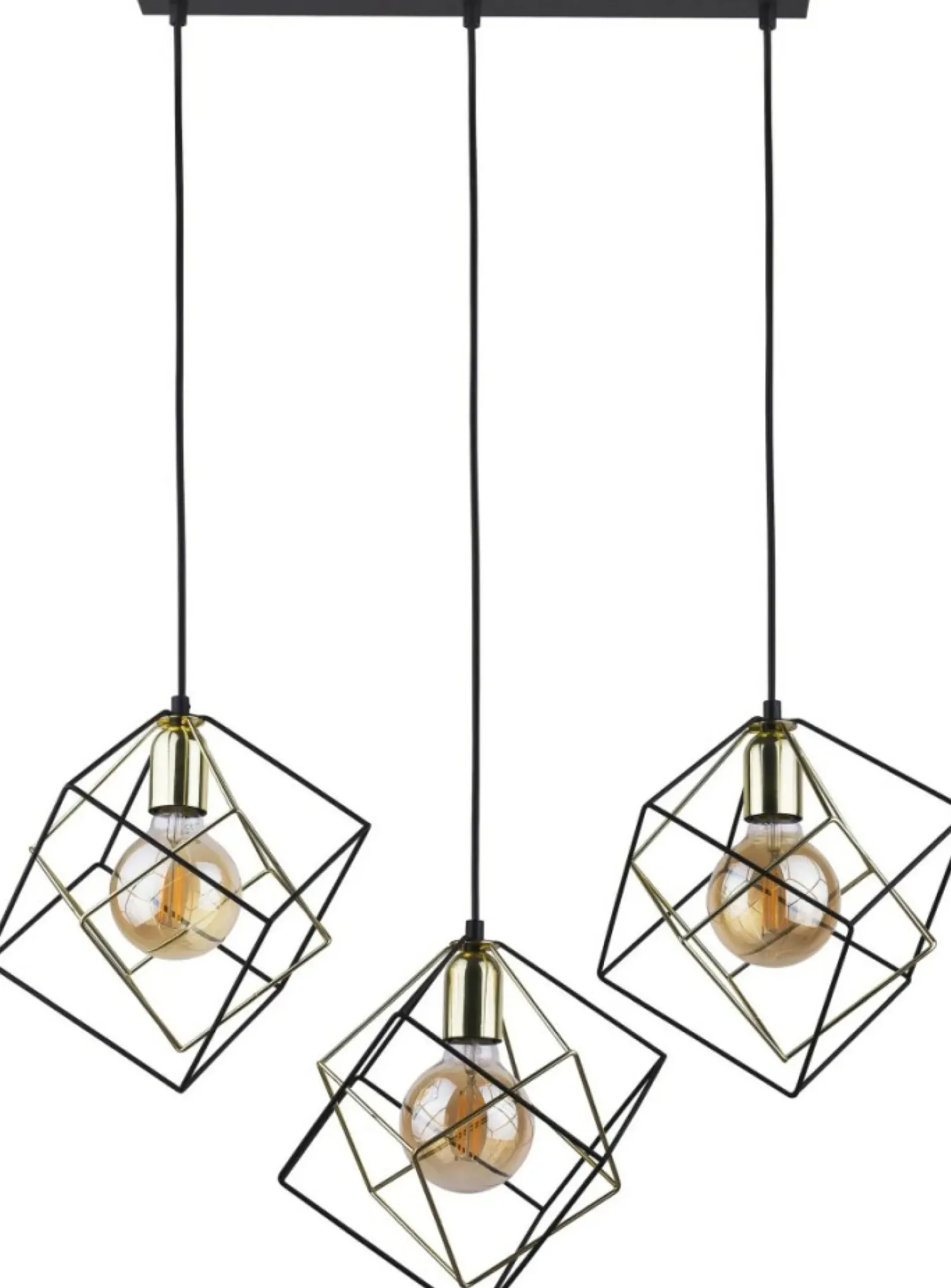 Sklep Kaja Lampa listwa z geometrycznymi kloszami TK 2699 ALAMBRE | Kaja czarny Outlet