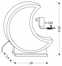Sklep Kaja Lampa nocna do pokoju dziecka, księżyc 41-10599 MOON | Kaja* Lampy Led