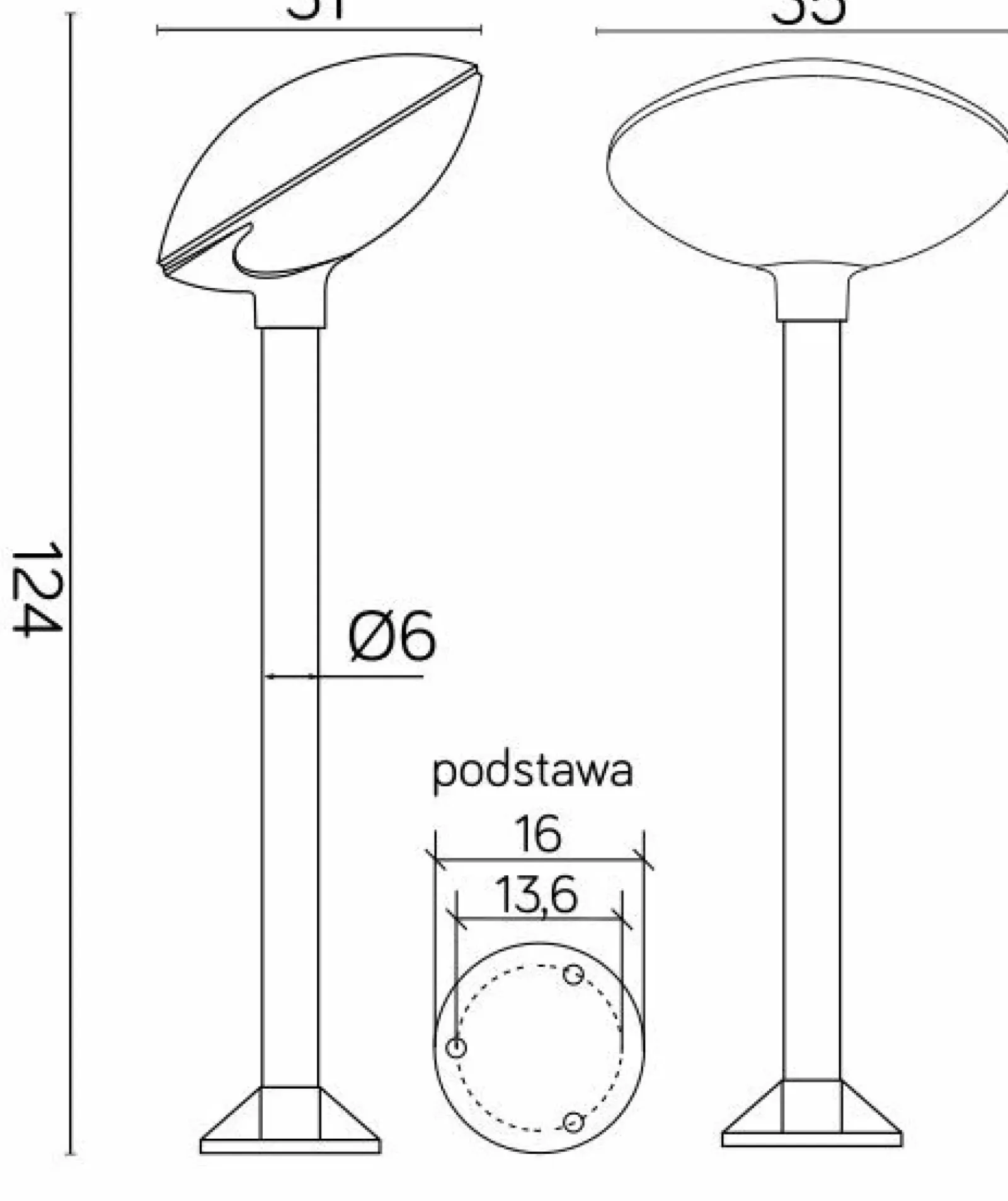 Sklep Kaja Lampa ogrodowa do oświetlenia podjazdu, gwint E27 TAO 2 z serii TAO | Kaja Oświe* Lampy Ogrodowe Stojące