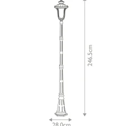 Sklep Kaja Lampa ogrodowa, latarnia, czarna CC5-M-BK z serii CHICAGO* Latarnie Ogrodowe|Lampy Ogrodowe Stojące