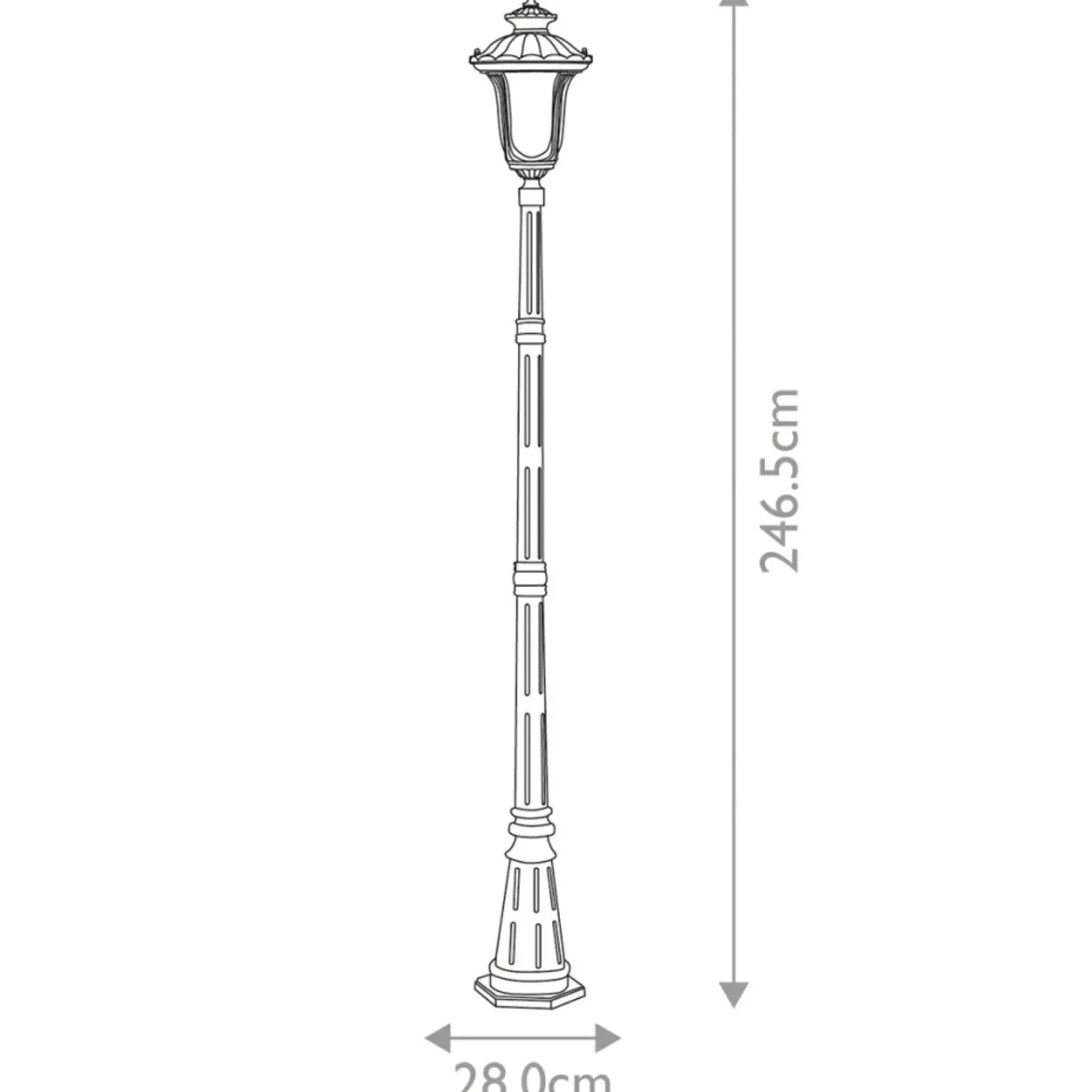 Sklep Kaja Lampa ogrodowa, latarnia, czarna CC5-M-BK z serii CHICAGO* Latarnie Ogrodowe|Lampy Ogrodowe Stojące