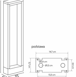 Sklep Kaja Lampa ogrodowa o wysokości 80cm, ledowa YB19502 z serii FORM | Kaja Oświetlenie* Lampy Ogrodowe Stojące