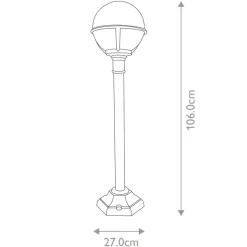 Sklep Kaja Lampa ogrodowa stojąca, czarna GLENBEIGH-PILLAR z serii GLENBEIGH* Lampy Ogrodowe Stojące