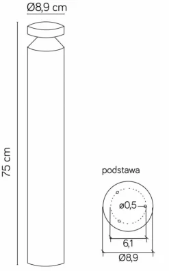 Sklep Kaja Lampa ogrodowa stojąca LED, oświetlenie podjazdu DL-750 z serii DELTA | Kaja Ośw* Lampy Ogrodowe Stojące