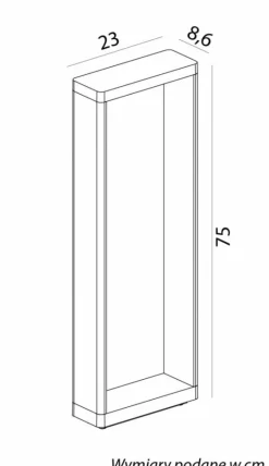 Sklep Kaja Lampa ogrodowa stojąca LED, kolor czarny popiel FLS-750 z serii FORM | Kaja Oświ* Lampy Ogrodowe Stojące