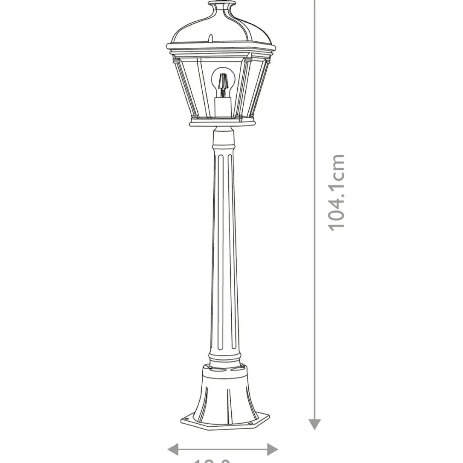 Sklep Kaja Lampa ogrodowa, stojąca, metrowa BAYVIEW-4M-BK z serii BAYVIEW* Lampy Ogrodowe Stojące