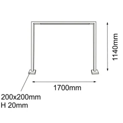 Sklep Kaja Lampa ogrodowa stojąca ramka 114cm ANT 9937 TAKETA | Kaja Oświetlenie* Lampy Ogrodowe Stojące