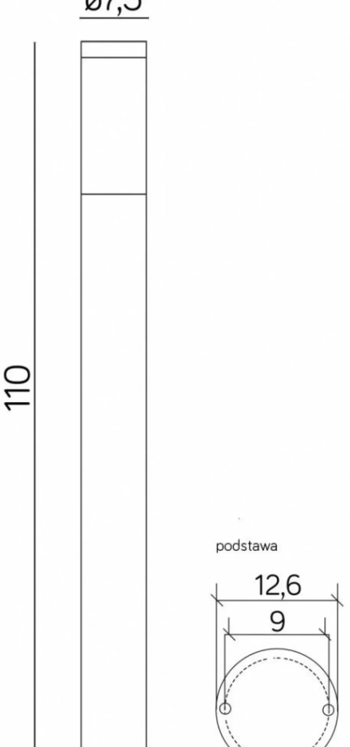 Sklep Kaja Lampa ogrodowa w m kolorze, IP44 ST022-1100 BL z serii INOX | Kaja Oświetl* Lampy Ogrodowe Stojące